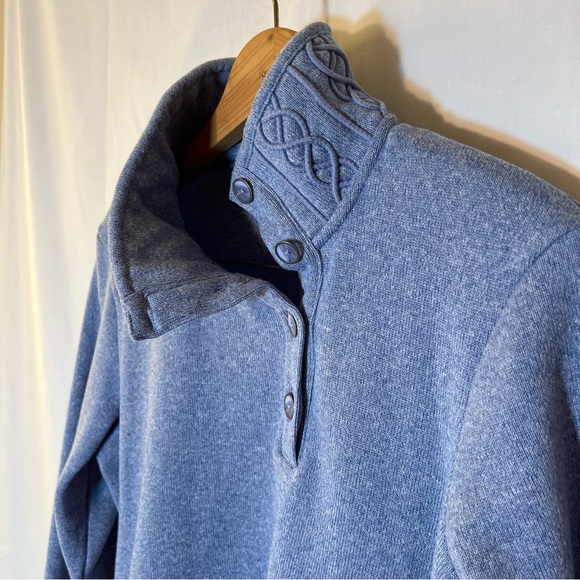 Merrill 1/4 button up pull over women’s Large Blue - Picture 3 of 10